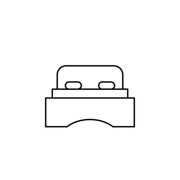 Bed Bedroom Icon Vector Illustration — 스톡 벡터