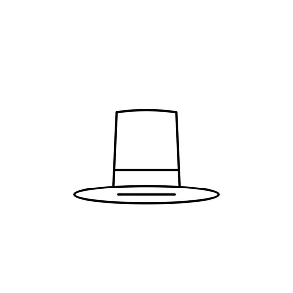 Ícone Chapéu Esboço Ilustração Símbolo Vetorial Cowboy Para Web — Vetor de Stock
