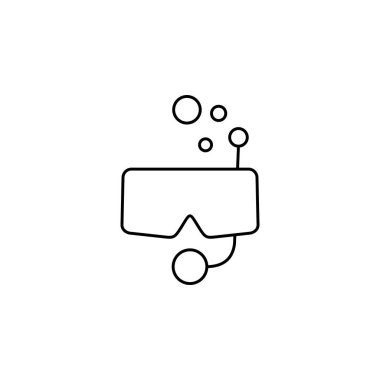 Diving Mask, Snorkel, Swimwear icon vector illustration