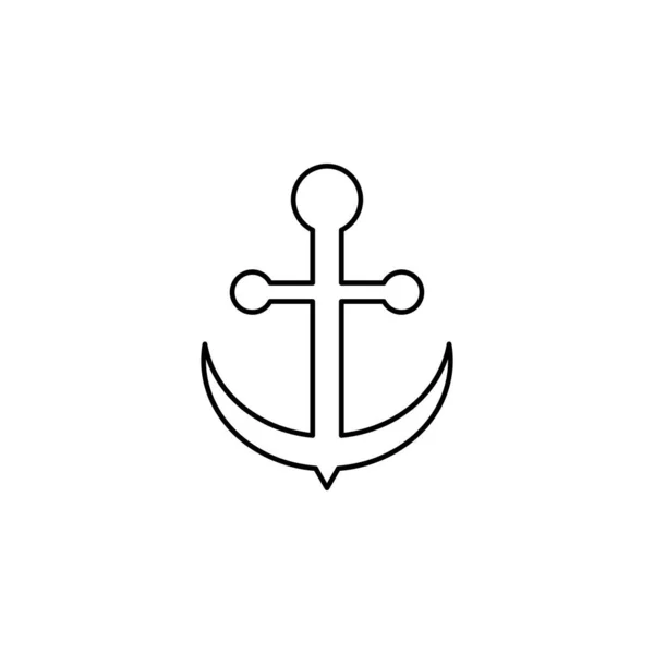 Anchor Icon Logo Design Vector Template — Stock Vector