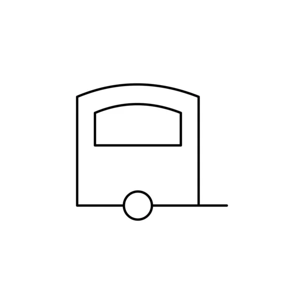 Caravan Camper Travel Icon Vector — Stock Vector
