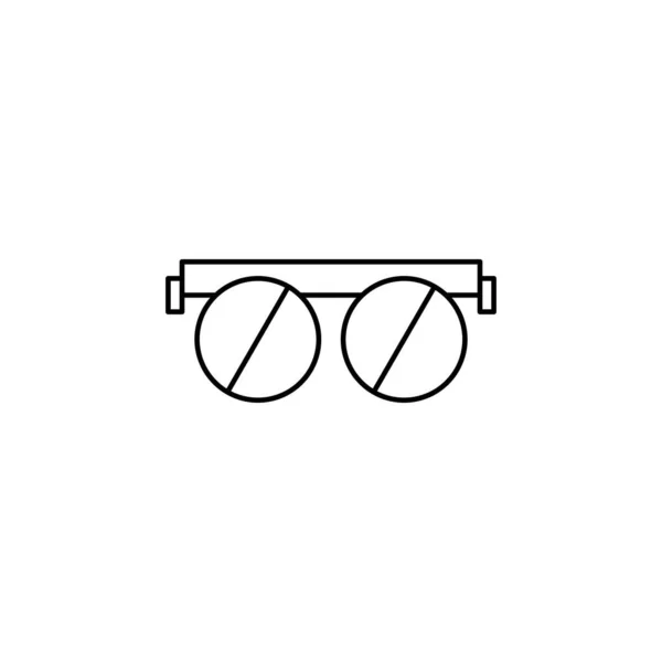 Solglasögon Ikon Vektor Isolerad Vit Bakgrund Glasögon Transparent Tecken — Stock vektor