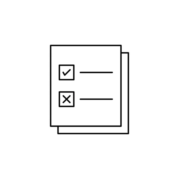 Icono Lista Verificación Vector Aislado Fondo Blanco Para Diseño Aplicaciones — Archivo Imágenes Vectoriales