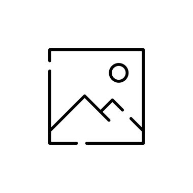 gallery icon vector isolated on white background, picture transparent sign