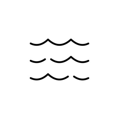 Su Dalgası ikon vektör çizimi tasarımı