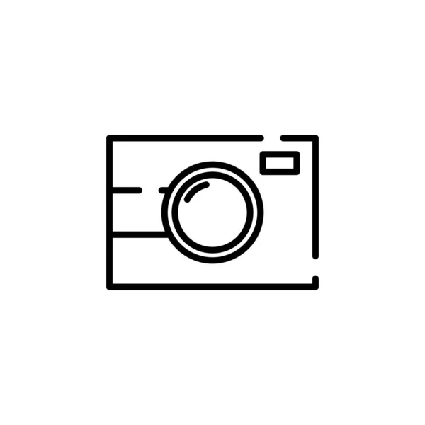 Wektor Ikony Kamery Izolowany Białym Tle Koncepcja Logo Znaku Zdjęcia — Wektor stockowy