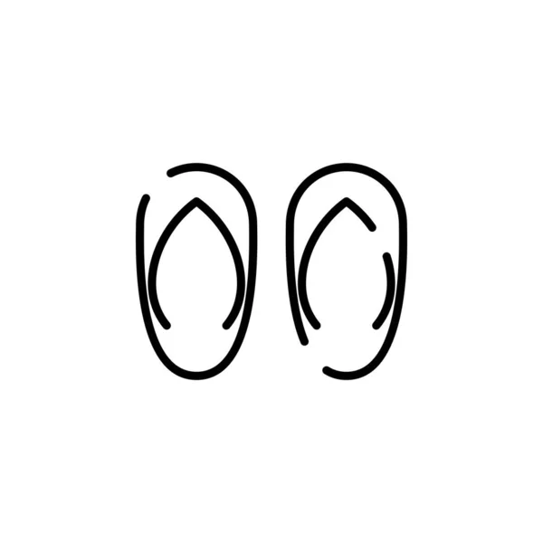Σανδάλι Υποδήματα Slipper Flip Flop Εικονίδιο Διανυσματική Απεικόνιση — Διανυσματικό Αρχείο