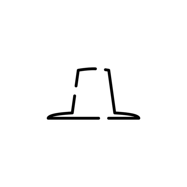 Διανυσματική Απεικόνιση Του Καπέλου Αξεσουάρ Fashion Line Icon — Διανυσματικό Αρχείο
