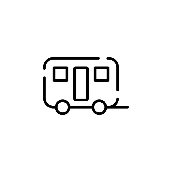 Vector Icono Bus Señal Línea Delgada Ilustración Símbolo Contorno Aislado — Vector de stock