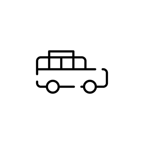 Auto Symbol Vektor Dünne Linie Zeichen Isolierte Kontursymboldarstellung — Stockvektor