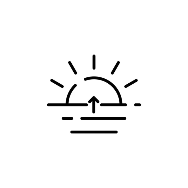 Іконка Сонця Вектор Ізольовано Білому Тлі Дизайну Вашого Веб Мобільного — стоковий вектор