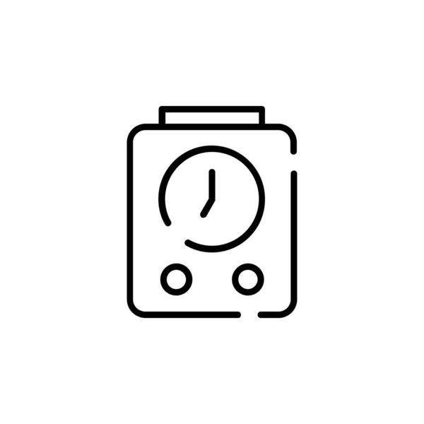 Vector Icono Del Reloj Aislado Fondo Blanco Signo Transparente Tiempo — Vector de stock