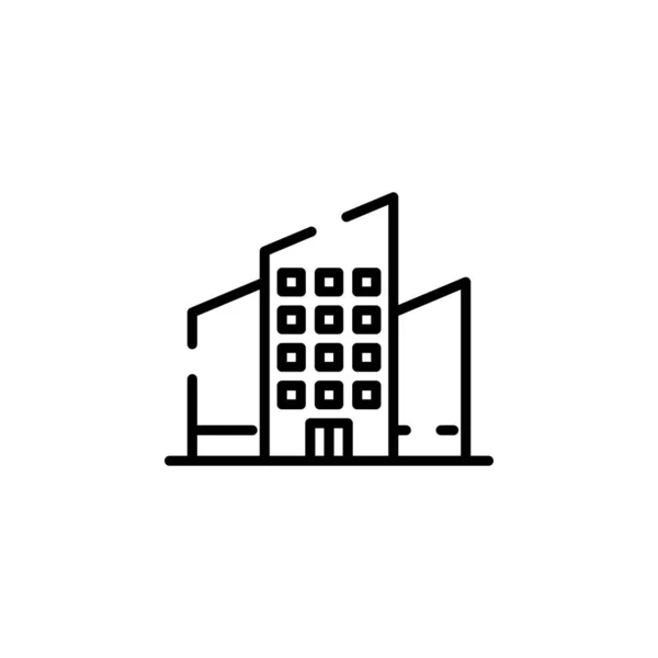 Building Icon Vector Isolated White Background Logo Concept City Sign — Stockvektor