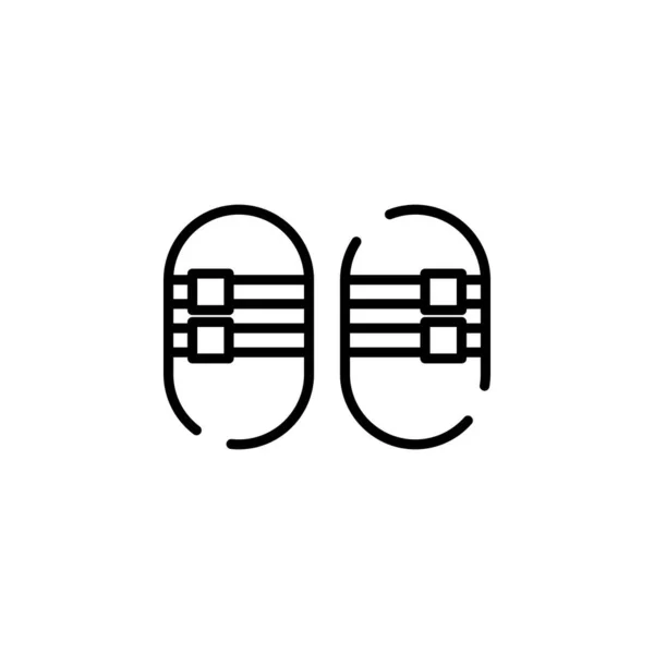Sandal Footwear Slipper Icon Vector Isolated White Background — Stockvector