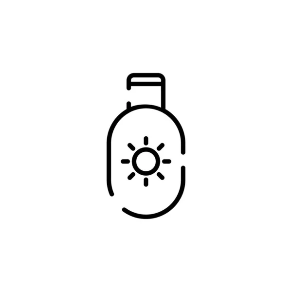 Векторная Иллюстрация Солнцезащитного Крема Крема Солнца Лосьона Иконка Лета — стоковый вектор