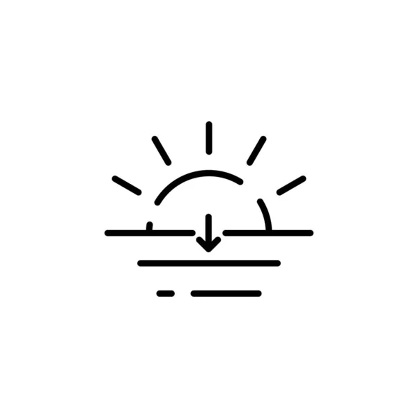 Zon Pictogram Vector Geïsoleerd Witte Achtergrond Logo Concept Van Storm — Stockvector