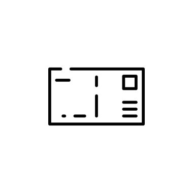 Post, Letter, Mail, Postcard Dotted Line Icon Vector Illustration Logo Template. Suitable For Many Purposes.