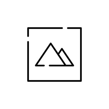 Bir dağ simgesinin vektör çizimi