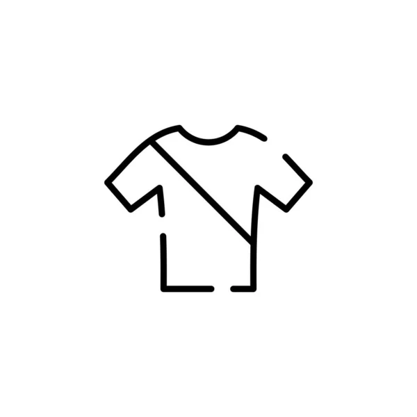 Shirt Icon Vector Thin Line Sign Isolated Contour Symbol Illustration — Stockvektor