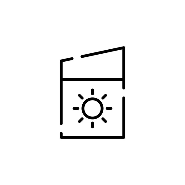 Sunblock Sunscreen Lotion Summer Dotted Line Icon Vector Illustration Logo — 스톡 벡터