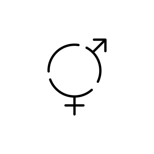 Мужская Женская Икона Векторная Иллюстрация — стоковый вектор