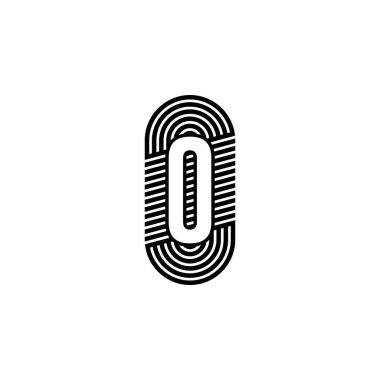 Simple black modern letter O logotype design concept