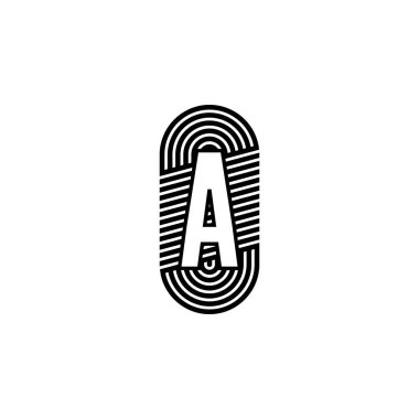 Simple black modern letter A logotype design concept