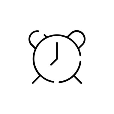 Alarm saat simgesi vektör illüstrasyonu