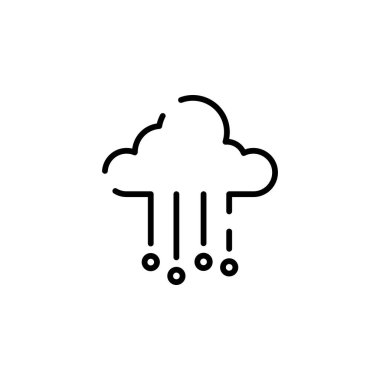 cloud icon vector isolated on white background, moon transparent sign, linear concept or logo design in outline style