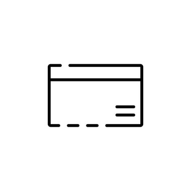 credit card icon vector isolated on white background, logo concept of laptop sign on transparent, outline symbol,