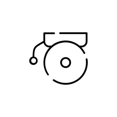 Alarm Dotted Line Icon Vector Illustration Logo Template. Suitable For Many Purposes.