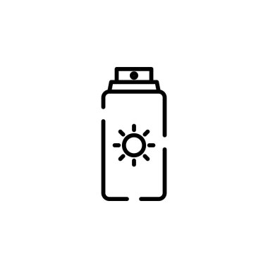Sunblock, Sunscreen, Lotion, Summer Dotted Line Icon Vector Illustration Logo Template. Suitable For Many Purposes.