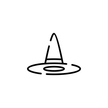 witch hat icon vector. thin line sign. isolated contour symbol illustration