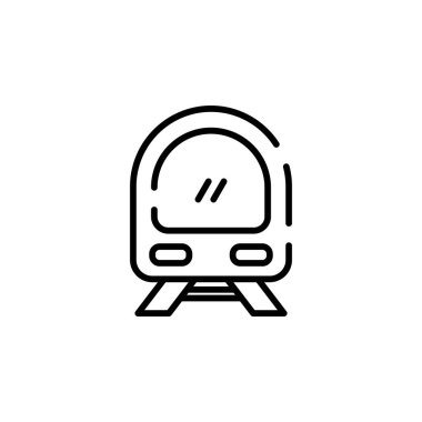 train icon vector isolated on white background, railway transparent sign, linear concept, logo, website or ui
