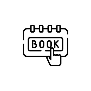 Booking, Ticket, Order Dotted Line Icon Vector Illustration Logo Template. Suitable For Many Purposes.