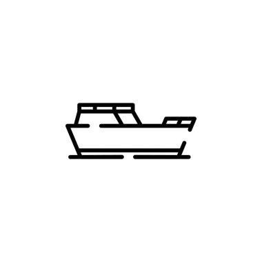 cruise ship icon vector. boat trip sign. isolated contour symbol illustration