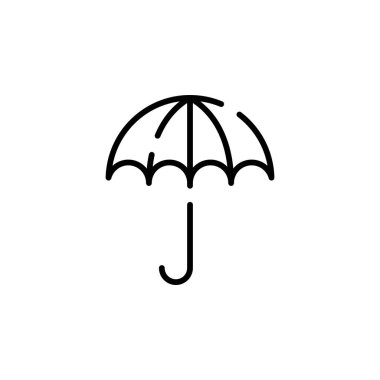 Umbrella, Weather, Protection Dotted Line Icon Vector Illustration Logo Template. Suitable For Many Purposes.