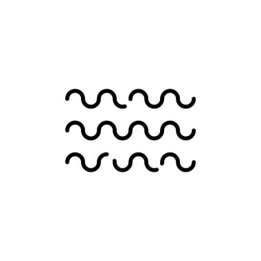 Ocean, Water, River, Sea Dotted Line Icon Vector Illustration Logo Template. Suitable For Many Purposes.