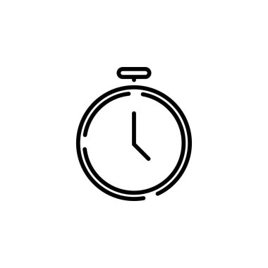 Clock, Timer, Time Dotted Line Icon Vector Illustration Logo Template. Suitable For Many Purposes.
