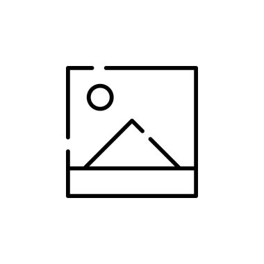 Picture, Gallery, Image Dotted Line Icon Vector Illustration Logo Template. Suitable For Many Purposes.