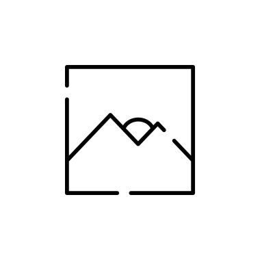 Picture, Gallery, Image Dotted Line Icon Vector Illustration Logo Template. Suitable For Many Purposes.