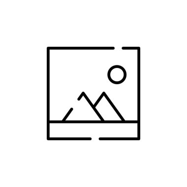 Picture, Gallery, Image Dotted Line Icon Vector Illustration Logo Template. Suitable For Many Purposes.