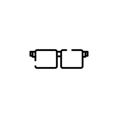 Glasses, Sunglasses, Eyeglasses, Spectacles Dotted Line Icon Vector Illustration Logo Template. Suitable For Many Purposes.