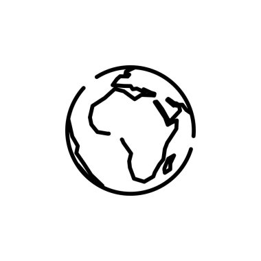 World, Earth, Global Dotted Line Icon Vector Illustration Logo Template. Suitable For Many Purposes.