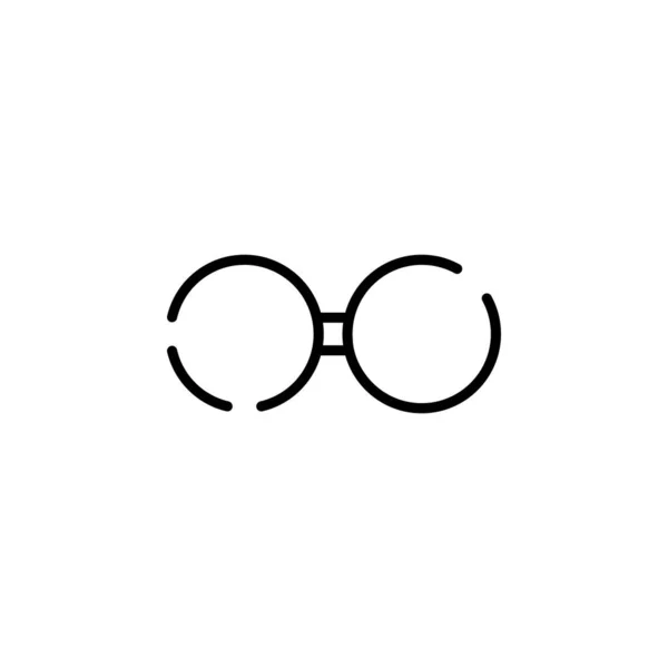 Glasses Sunglasses Eyeglasses Spectacles Dotted Line Icon Vector Illustration Logo — Stok Vektör