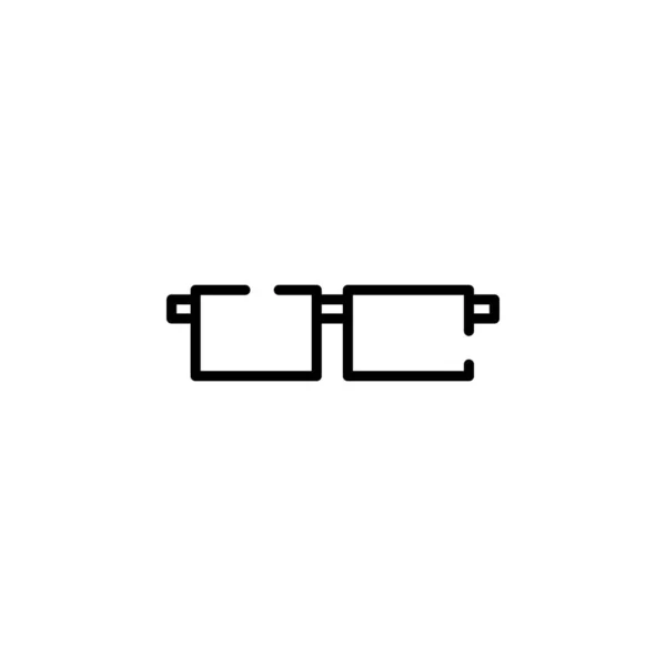 Glasses Sunglasses Eyeglasses Spectacles Dotted Line Icon Vector Illustration Logo — Vettoriale Stock