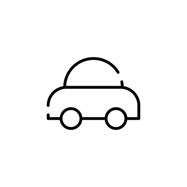 Car Automobile Transportation Dotted Line Icon Vector Illustration Logo Template —  Vetores de Stock
