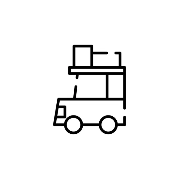 Car Automobile Transportation Dotted Line Icon Vector Illustration Logo Template — Stock vektor