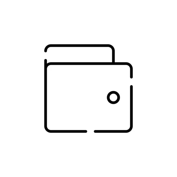 Гаманець Збереження Пунктирна Лінія Грошей Векторні Ілюстрації Шаблон Логотипу Підходить — стоковий вектор