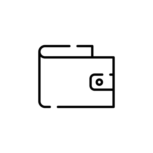 Wallet Saving Money Dotted Line Icon Vector Illustration Logo Template — Stok Vektör